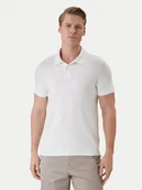 Koszulki męskie - Calvin Klein Polo LV04LC254G Biały Slim Fit - miniaturka - grafika 1