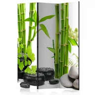 Parawany - Parawan 3-częściowy - Bambusy i kamienie [Room Dividers] (rozmiar 135x172) - miniaturka - grafika 1