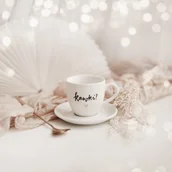 Filiżanki - Filiżanka 100 ml espresso ze spodkiem - Kawki ZŁOTE SERCE - miniaturka - grafika 1