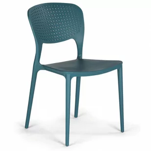 Plastikowe krzesło do jadalni EASY 3+1 GRATIS, niebieskie - Krzesła - miniaturka - grafika 2