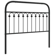 Inne meble do sypialni - vidaXL Metalowe wezgłowie, czarne, 107 cm - miniaturka - grafika 1