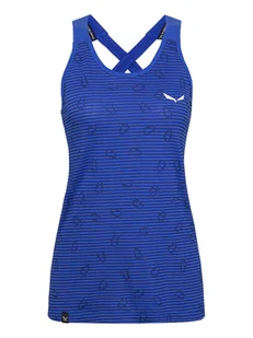 Salewa Top "Lavaredo" w kolorze niebieskim - Koszulki i topy damskie - miniaturka - grafika 1