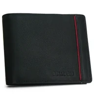 Portfele - Portfel męski skórzany RFID czarny - miniaturka - grafika 1