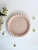 Dekoracje domu - Taca dekoracyjna bubble okrągła pudrowy róż - miniaturka - grafika 1