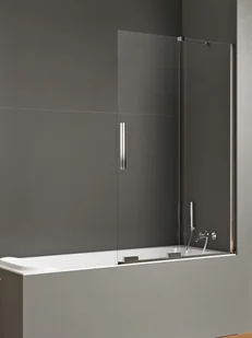 Parawan nawannowy New Trendy Smart 130x150 uniwersalny chrom EXK-4099-WU - Parawany nawannowe - miniaturka - grafika 1