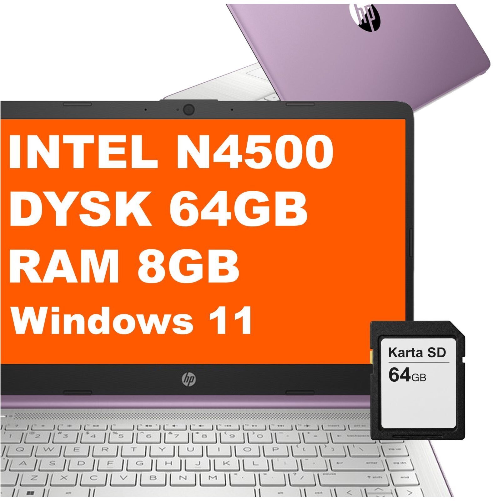 HP 14-dq3240nr / B8SW2UA / Intel N4500 / 8GB / 128GB / Intel UHD / 14