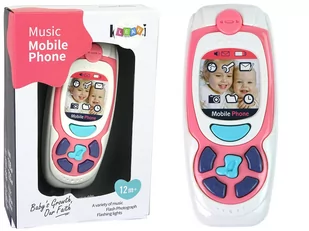 Dziecięcy Edukacyjny Telefon Komórkowy Melodia Różowy - Zabawki interaktywne dla dzieci - miniaturka - grafika 1