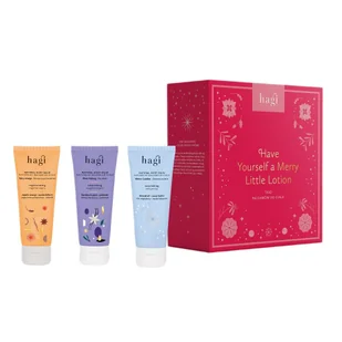 HAGI SET Have Yourself a Merry Little Lotion balsam do ciała Korzenna Pomarańcza 75ml + balsam do ciała Na Śliwki 75ml + balsam do ciała Zimowe Otulen - Zestawy kosmetyków damskich - miniaturka - grafika 1