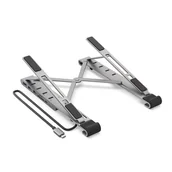 Części i akcesoria do laptopów - HYPER HD71HS stojak na laptop Podstawka na notebooka Stal nierdzewna 43,2 cm (17") HD71HS - miniaturka - grafika 1