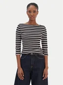 Bluzki damskie - Tommy Hilfiger Bluzka New Cody WW0WW40589 Czarny Slim Fit - miniaturka - grafika 1