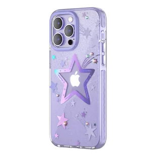 Kingxbar Heart Star Series etui iPhone 14 Pro pokrowiec obudowa na tył plecki purple star - Etui i futerały do telefonów - miniaturka - grafika 1