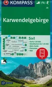 Przewodniki - Karwendelgebirge Mapa Wodoodporna Turystyczna 26 Kompass - miniaturka - grafika 1