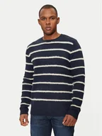 Swetry męskie - Brave Soul Sweter MK-248OSLO Granatowy Regular Fit - miniaturka - grafika 1