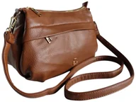 Torebki damskie - Torebka Damska, Miejska Stylowa Mała Listonoszka na Ramię, Kolor Brązowy - miniaturka - grafika 1