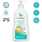 Płyny do naczyń - Hipoalergiczny płyn do mycia butelek i naczyń bezzapachowy 500 ml / ECOLUNES - miniaturka - grafika 1