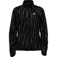 Kurtki i kamizelki sportowe damskie - Kurtka do biegania damska Odlo Jacket ESSENTIAL LIGHT PRINT - miniaturka - grafika 1