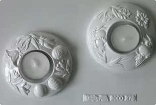 Forma do odlewów gipsu, świeczniki wielkanocne, 2 elementy - Akcesoria rzeźbiarskie - miniaturka - grafika 1