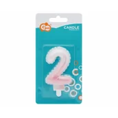 Urodziny dziecka - Godan Świeczki urodzinowe - Cyferki 2 perłowa - miniaturka - grafika 1