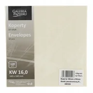 Koperty - Galeria Papieru Koperty 160x160 gładkie jasnokremowe 120g (10) - miniaturka - grafika 1