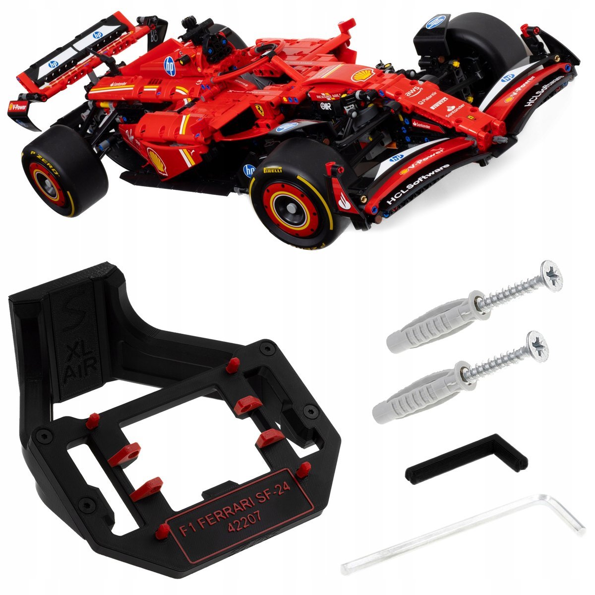 F1 Ferrari SF-24 - 42207 Uchwyt ścienny Ekspozytor na LEGO formułę F1