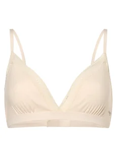 sloggi Damski biustonosz typu bralette Kobiety Dżersej beżowy|biały jednolity, S - Biustonosze - miniaturka - grafika 1