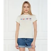 Koszulki i topy damskie - Karl Lagerfeld T-shirt IKON | Regular Fit - miniaturka - grafika 1