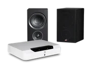 Zestawy stereo - Bluesound POWERNODE EDGE (biały) + Alpha P3 (czarny) - miniaturka - grafika 1