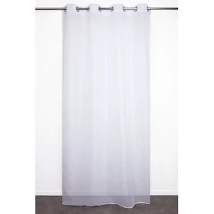 Firana na przelotkach biała 140 x 240 cm biało-srebrna - Firany - miniaturka - grafika 1