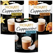 Cappuccino i kawy smakowe - Zestaw Kawa Cappuccino Proteina Duża Zawartość Białka Mokate Mix 3Szt - miniaturka - grafika 1