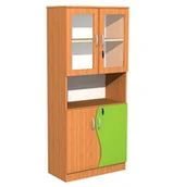 Meble do szkół i przedszkoli - Szafa szkolna z witryną Fala 27, szer. 800 mm - miniaturka - grafika 1