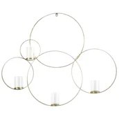 Świeczniki - Świecznik ścienny metalowy 80 cm złoty BURU - miniaturka - grafika 1