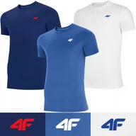 Koszulki męskie - Koszulka Męska 4f T-shirt Zestaw 3 Szt. Tz65 Podkoszulek Bawełniany M - miniaturka - grafika 1
