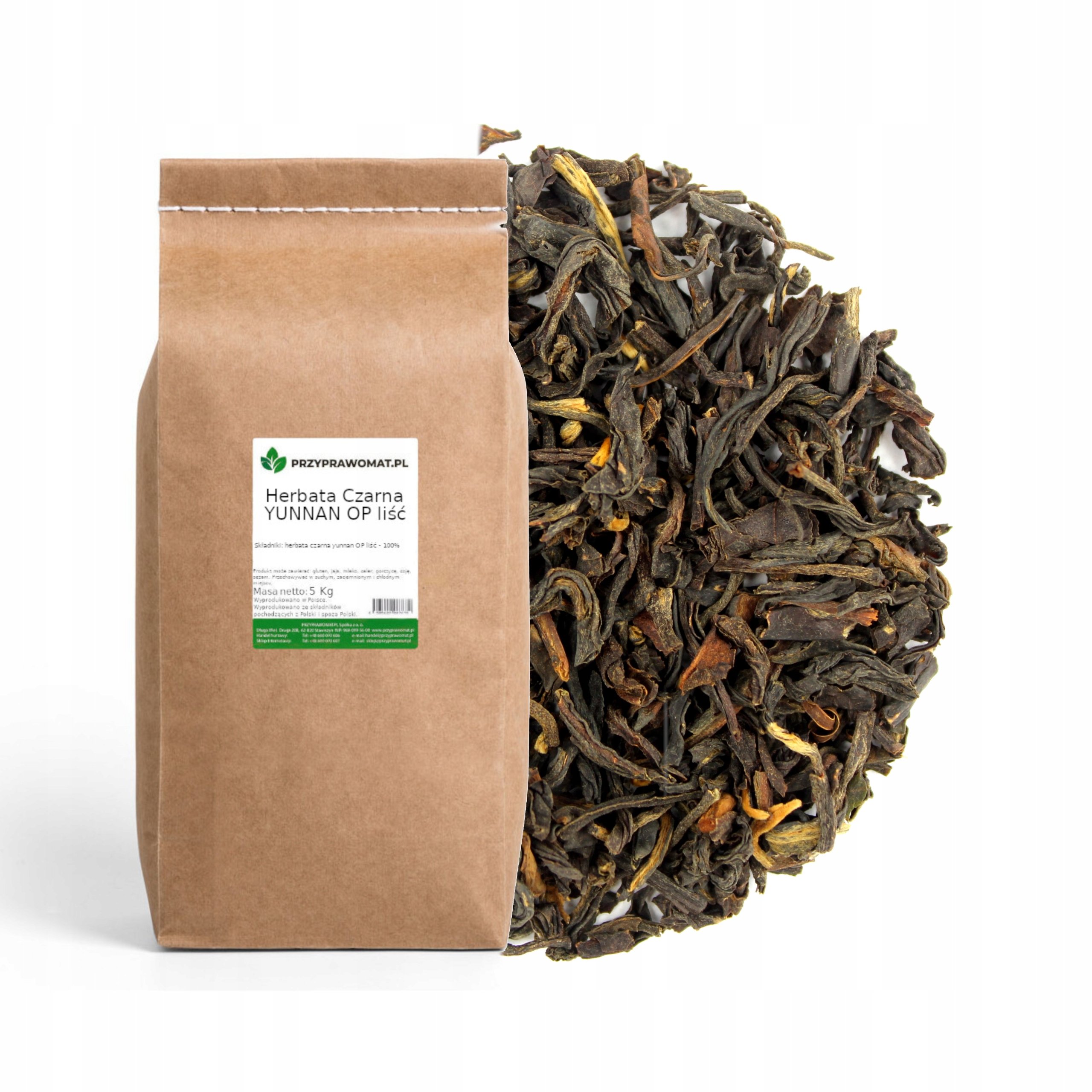 Herbata Czarna Yunnan Op liść 5 Kg