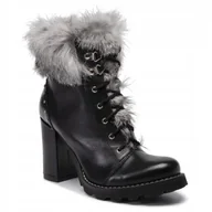 Botki damskie - EVA MINGE BOTKI DAMSKIE SKÓRZANE LOGO 36 3C6G2* 36 3_6 - miniaturka - grafika 1