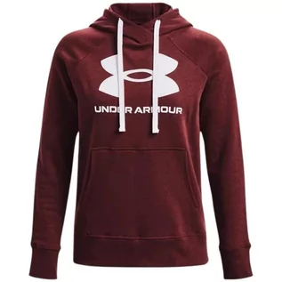 Bluzy damskie - Bluza damska Under Armour Rival Fleece Logo Hoodie bordowa 1356318 690-XL - grafika 1