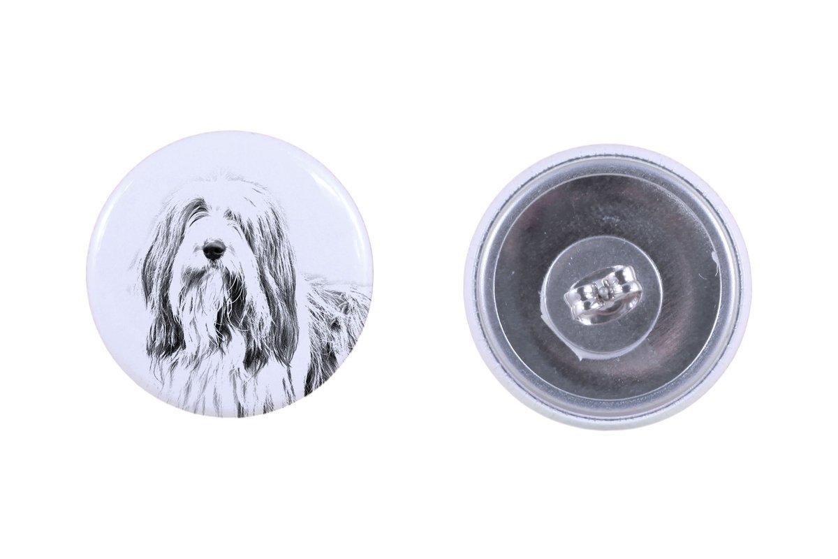 Bearded Collie, Highland Collie - wyjątkowe kolczyki z psem, twój pupil na breloku, marka własna Art-Dog