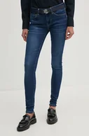 Spodnie damskie - Pepe Jeans jeansy SKINNY JEANS LW damskie kolor granatowy PL204583DP6 - miniaturka - grafika 1