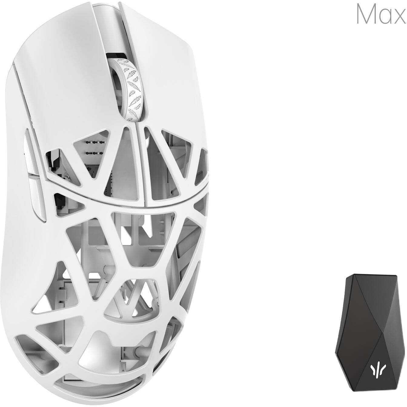 WLMouse Beast X Max Solid Sides Gaming mysz, Omron Optical Switches - biały MAX-MILKY WHITE-O-SHIXIN