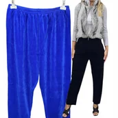 Dresy damskie - CHABER SPODNIE DRESOWE WELUR 50 52 POLSKIE PROSTA NOGAWKA BEZUCISKOWE 3xl - miniaturka - grafika 1