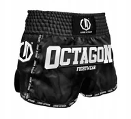 Kimona, stroje i obuwie - Spodenki Muay Thai Kickboxing Legion Octagon Future Premium czarno/białe XL - miniaturka - grafika 1