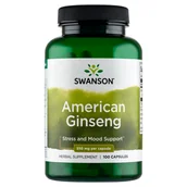 Witaminy i minerały - Swanson American Ginseng 550 mg, 100 kapsułek - miniaturka - grafika 1