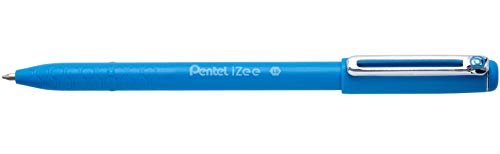 Pentel BX460-S długopis IZee, model z nasadką, metalowy klips, grubość linii 0,5 mm, 12 sztuk, jasnoniebieski