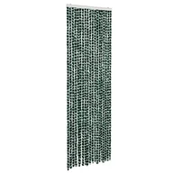Zasłony - vidaXL Zasłona muchowa szenilowa zielono-biała 56x200 cm - miniaturka - grafika 1