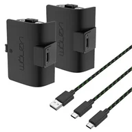 Akcesoria do Xbox - Venom VS2883 2 sztuki do pada Xbox Series X/S, Xbox One 2szt + kabel USB 3m (czarny) - miniaturka - grafika 1