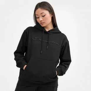 Damska bluza dresowa nierozpinana z kapturem Champion Rochester Hooded Sweatshirt - czarna - CHAMPION - Bluzy sportowe damskie - miniaturka - grafika 1