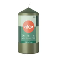 Świece - Świeca pieńkowa 5,8 x 12 cm zielona oliwka Bolsius - miniaturka - grafika 1