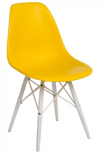 Fotel biurowy, krzesło biurowe D2.Design Krzesło P016W PP żółte/white 5902385724579 - Fotele i krzesła biurowe - miniaturka - grafika 1