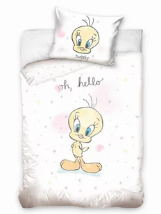Carbotex Pościel do łóżeczka 100x135 Tweety zwariowane melodie BMM161002_20201212195756 - Pościel dla dzieci - miniaturka - grafika 1