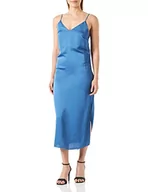 Sukienki - Vila NOOS Satynowa sukienka Singlet, federal blue, 38 - miniaturka - grafika 1