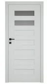 Drzwi wewnętrzne - Dre Drzwi Wewnętrzne Z Szybą Plus 20 Okleina Jasna Szara Mat - miniaturka - grafika 1
